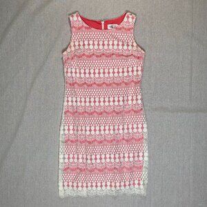 Eliza J | Cream Lace Overlay Sheath Dress | Size 2